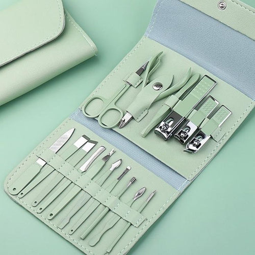 16 - Piece Stainless Steel Nail Clipper Set - Home Glowers
