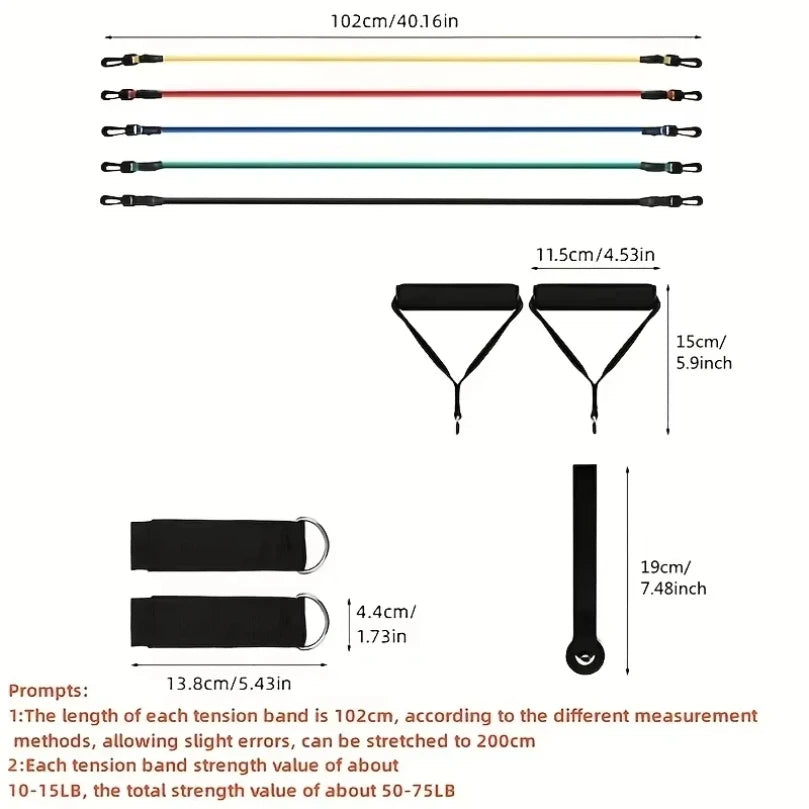 Resistance Bands Set Of 11 PCS Home Workout